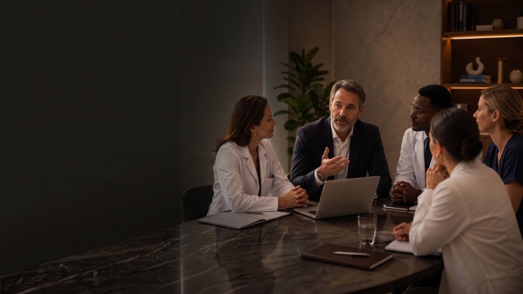 Profissionais da saúde selecionados em mesa de decisões estratégicas